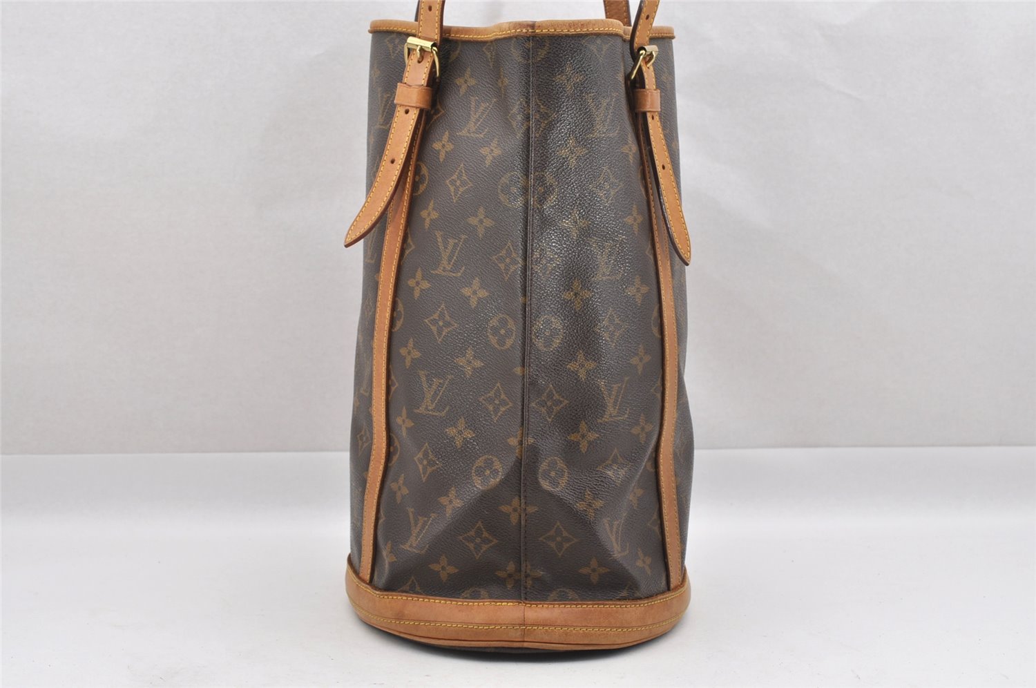 Authentic Louis Vuitton Monogram Bucket GM Shoulder Tote Bag M42236 Junk 3976I