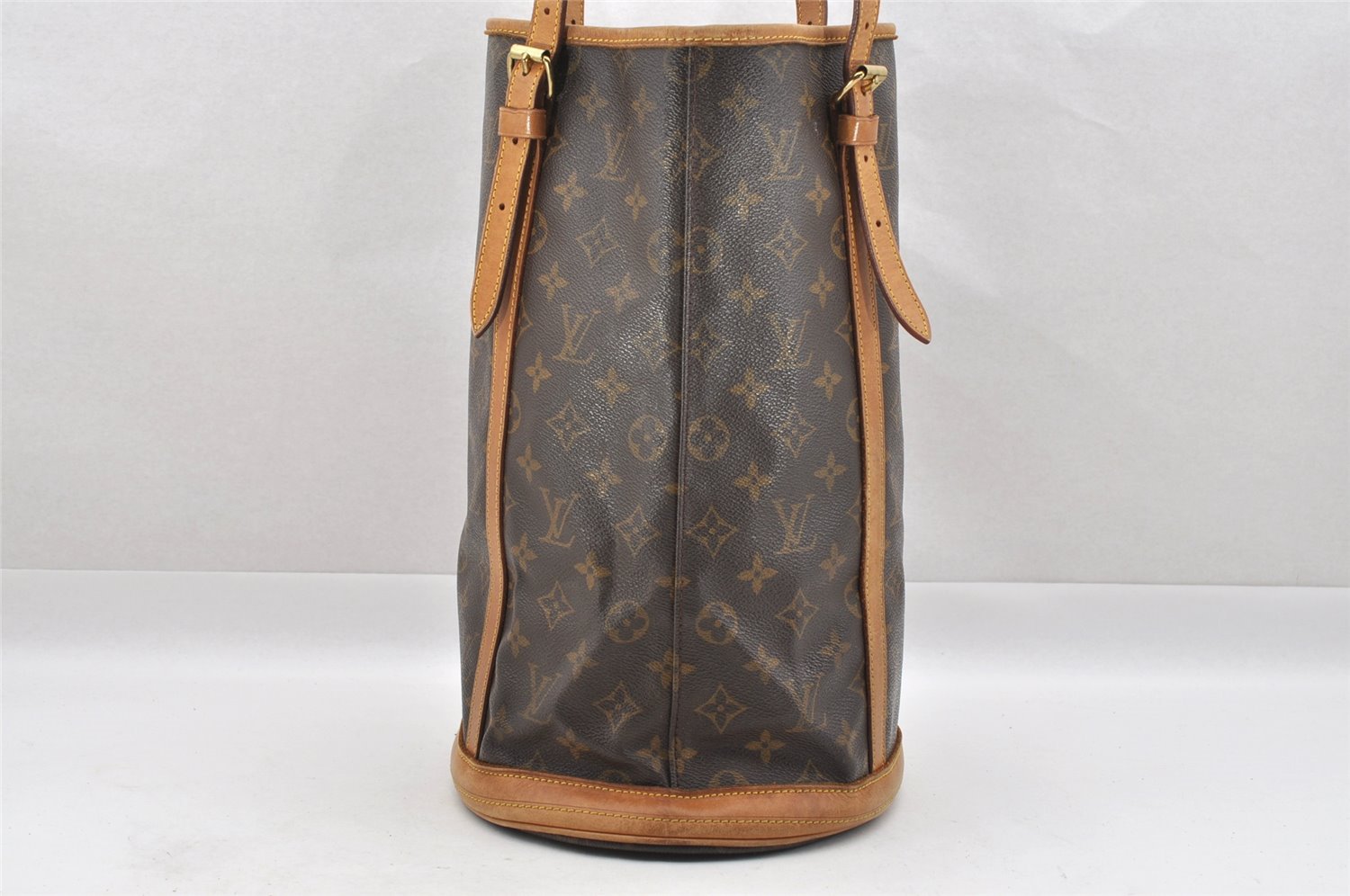 Authentic Louis Vuitton Monogram Bucket GM Shoulder Tote Bag M42236 Junk 3976I
