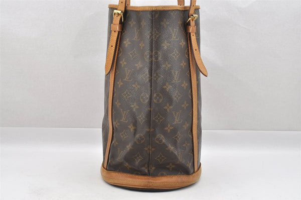 Authentic Louis Vuitton Monogram Bucket GM Shoulder Tote Bag M42236 Junk 3976I