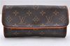 Authentic Louis Vuitton Monogram Pochette Twin PM Shoulder Bag M51854 LV 3977D