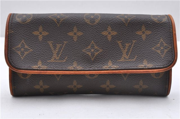 Authentic Louis Vuitton Monogram Pochette Twin PM Shoulder Bag M51854 LV 3977D