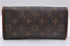 Authentic Louis Vuitton Monogram Pochette Twin PM Shoulder Bag M51854 LV 3977D