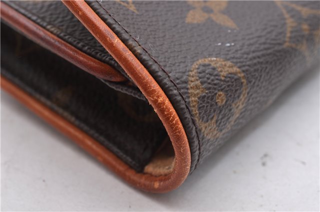 Authentic Louis Vuitton Monogram Pochette Twin PM Shoulder Bag M51854 LV 3977D