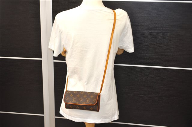 Authentic Louis Vuitton Monogram Pochette Twin PM Shoulder Bag M51854 LV 3977D