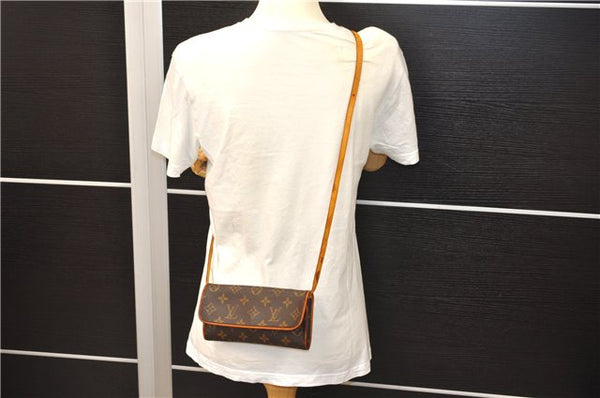 Authentic Louis Vuitton Monogram Pochette Twin PM Shoulder Bag M51854 LV 3977D