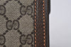Authentic GUCCI Web Sherry Line Clutch Hand Bag GG PVC Leather Brown Junk 3977I