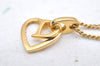 Authentic Christian Dior Vintage Gold Tone Chain Pendant Necklace CD 3979I