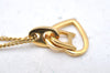 Authentic Christian Dior Vintage Gold Tone Chain Pendant Necklace CD 3979I