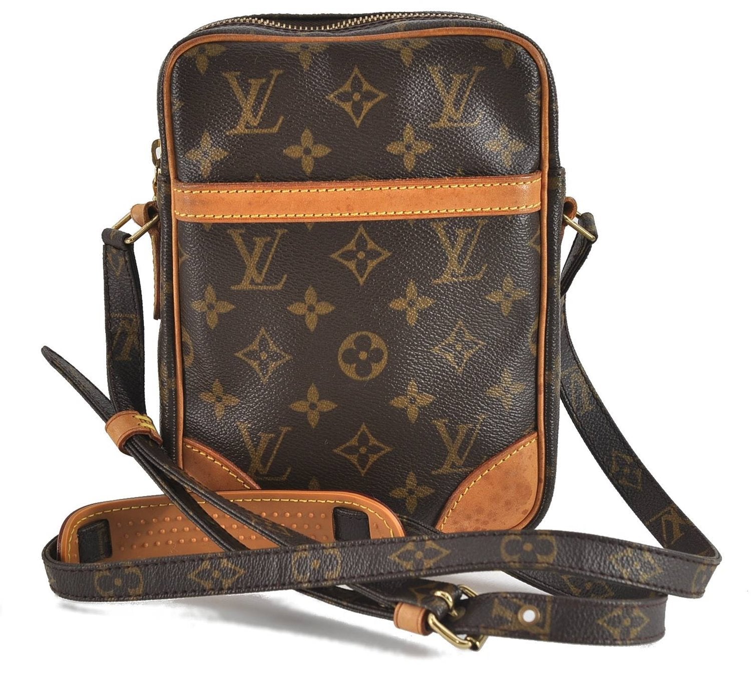 Authentic Louis Vuitton Monogram Danube Shoulder Cross Body Bag M45266 LV 3980D