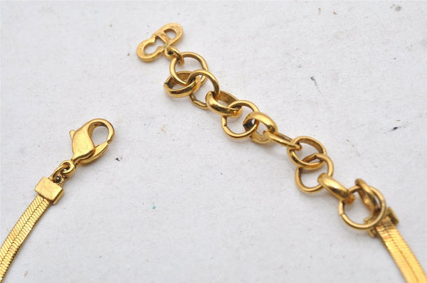 Authentic Christian Dior Vintage Chain Bracelet Gold Tone CD 3980I