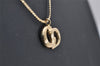 Authentic Christian Dior Vintage Gold Tone Chain Pendant Necklace CD 3982I