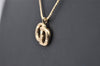 Authentic Christian Dior Vintage Gold Tone Chain Pendant Necklace CD 3982I