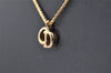 Authentic Christian Dior Vintage Gold Tone Chain Pendant Necklace CD 3983I