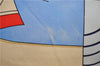 Authentic HERMES Carre 90 Scarf "L E legance er le Confort " Silk Blue 3984D