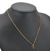 Authentic Christian Dior Gold Tone Chain Pendant Necklace Black CD 3985I