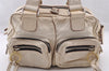 Authentic Chloe Betty Vintage Shoulder Hand Bag Purse Leather White 3986I