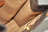 Authentic CELINE Macadam Blason Pattern Hand Bag Purse PVC Leather Brown 3987F