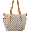 Authentic Louis Vuitton Damier Azur Totally PM Tote Bag White N41280 LV 3988F