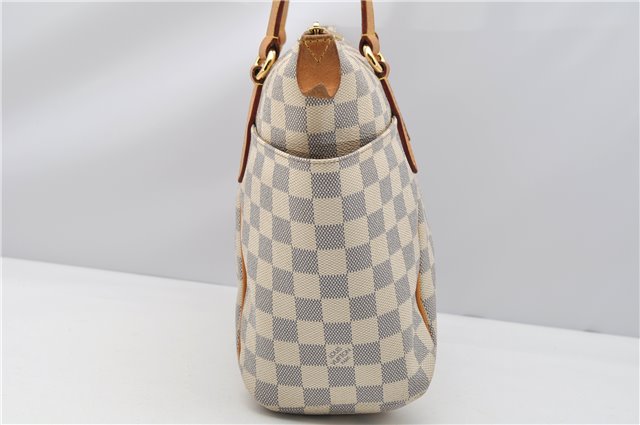 Authentic Louis Vuitton Damier Azur Totally PM Tote Bag White N41280 LV 3988F