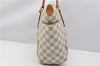Authentic Louis Vuitton Damier Azur Totally PM Tote Bag White N41280 LV 3988F