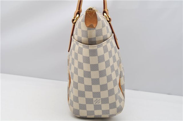 Authentic Louis Vuitton Damier Azur Totally PM Tote Bag White N41280 LV 3988F