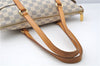 Authentic Louis Vuitton Damier Azur Totally PM Tote Bag White N41280 LV 3988F