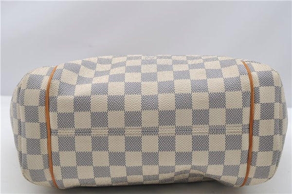 Authentic Louis Vuitton Damier Azur Totally PM Tote Bag White N41280 LV 3988F
