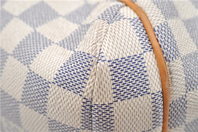 Authentic Louis Vuitton Damier Azur Totally PM Tote Bag White N41280 LV 3988F