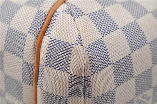 Authentic Louis Vuitton Damier Azur Totally PM Tote Bag White N41280 LV 3988F