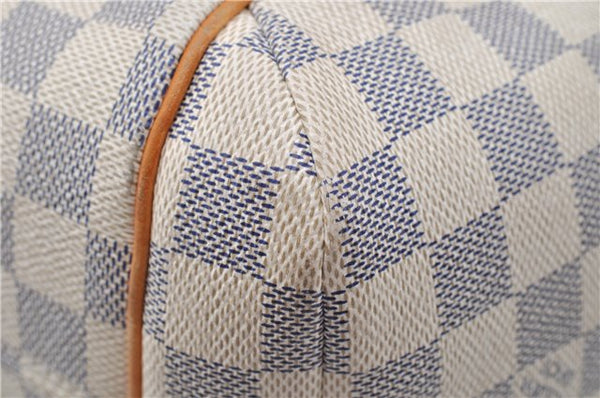 Authentic Louis Vuitton Damier Azur Totally PM Tote Bag White N41280 LV 3988F