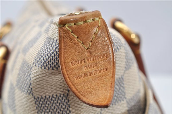 Authentic Louis Vuitton Damier Azur Totally PM Tote Bag White N41280 LV 3988F