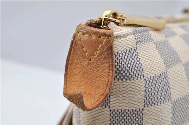 Authentic Louis Vuitton Damier Azur Totally PM Tote Bag White N41280 LV 3988F