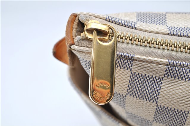 Authentic Louis Vuitton Damier Azur Totally PM Tote Bag White N41280 LV 3988F