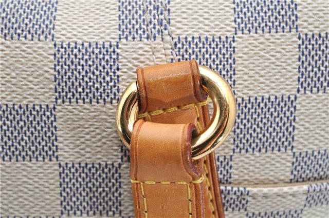 Authentic Louis Vuitton Damier Azur Totally PM Tote Bag White N41280 LV 3988F