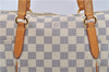Authentic Louis Vuitton Damier Azur Totally PM Tote Bag White N41280 LV 3988F