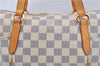 Authentic Louis Vuitton Damier Azur Totally PM Tote Bag White N41280 LV 3988F