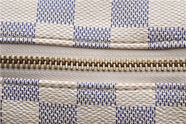 Authentic Louis Vuitton Damier Azur Totally PM Tote Bag White N41280 LV 3988F