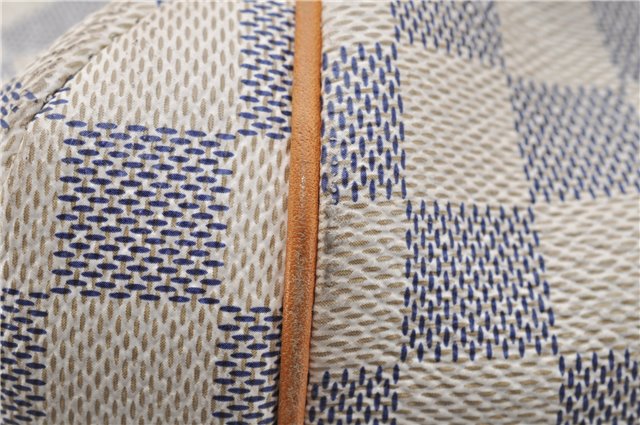 Authentic Louis Vuitton Damier Azur Totally PM Tote Bag White N41280 LV 3988F