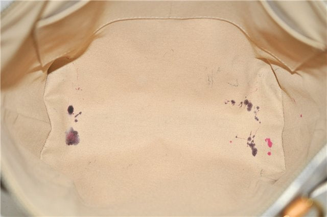 Authentic Louis Vuitton Damier Azur Totally PM Tote Bag White N41280 LV 3988F