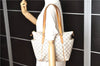 Authentic Louis Vuitton Damier Azur Totally PM Tote Bag White N41280 LV 3988F