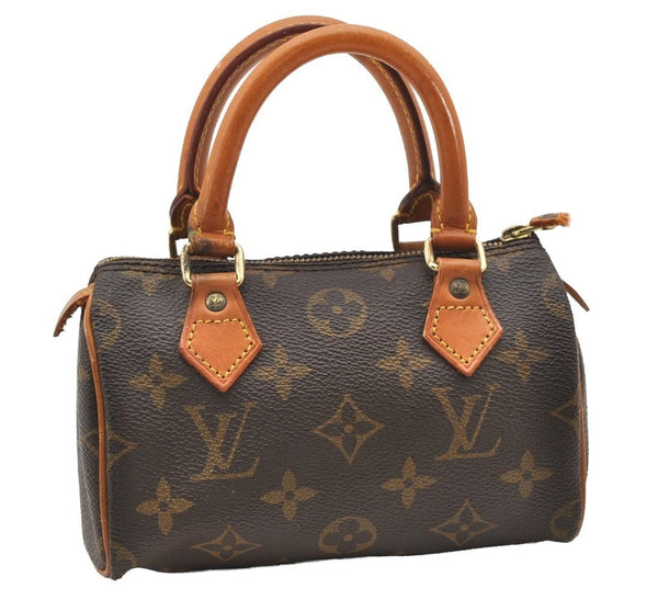 Authentic Louis Vuitton Monogram Mini Speedy Hand Bag Purse M41534 LV 3989I