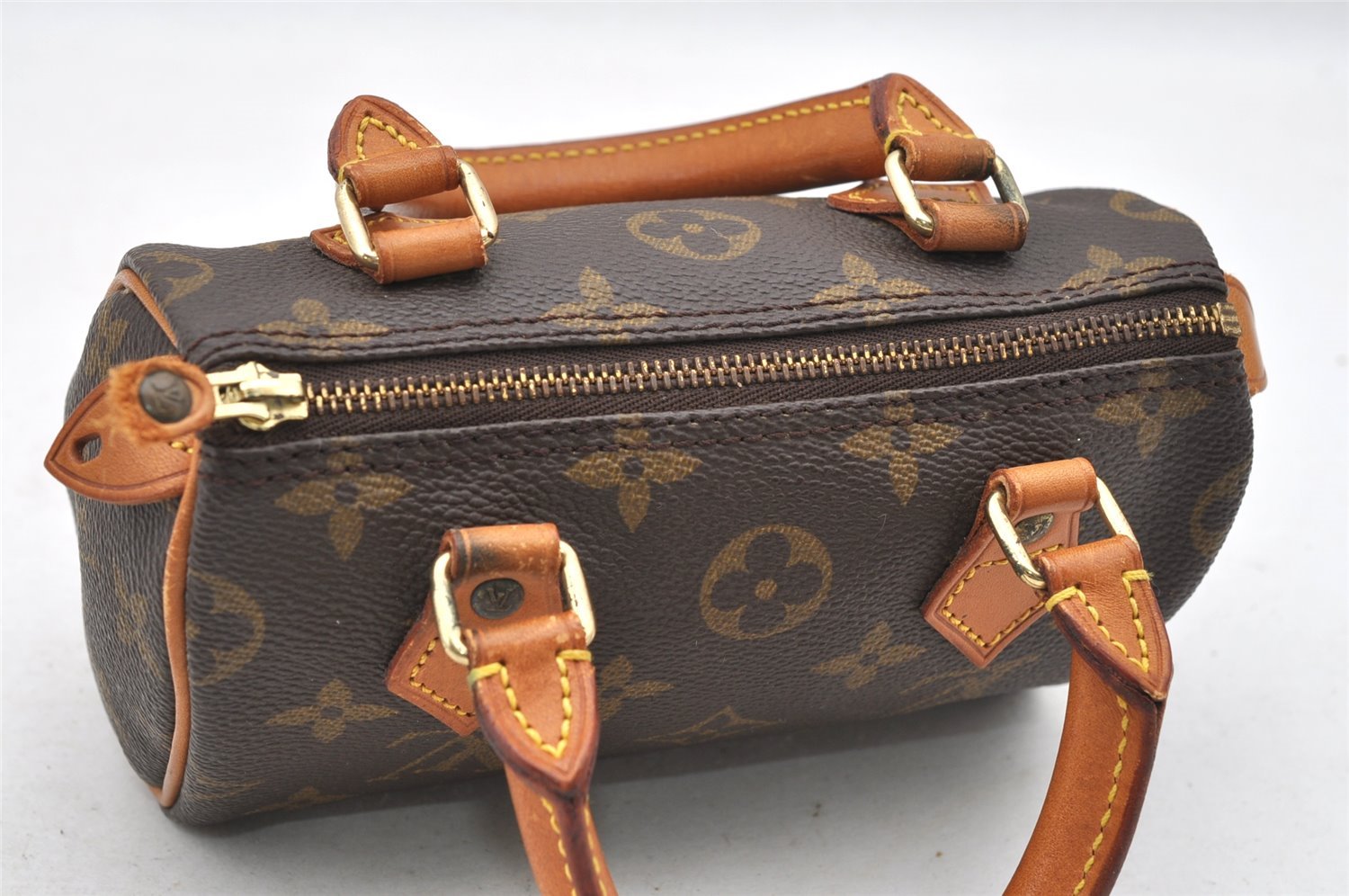 Authentic Louis Vuitton Monogram Mini Speedy Hand Bag Purse M41534 LV 3989I