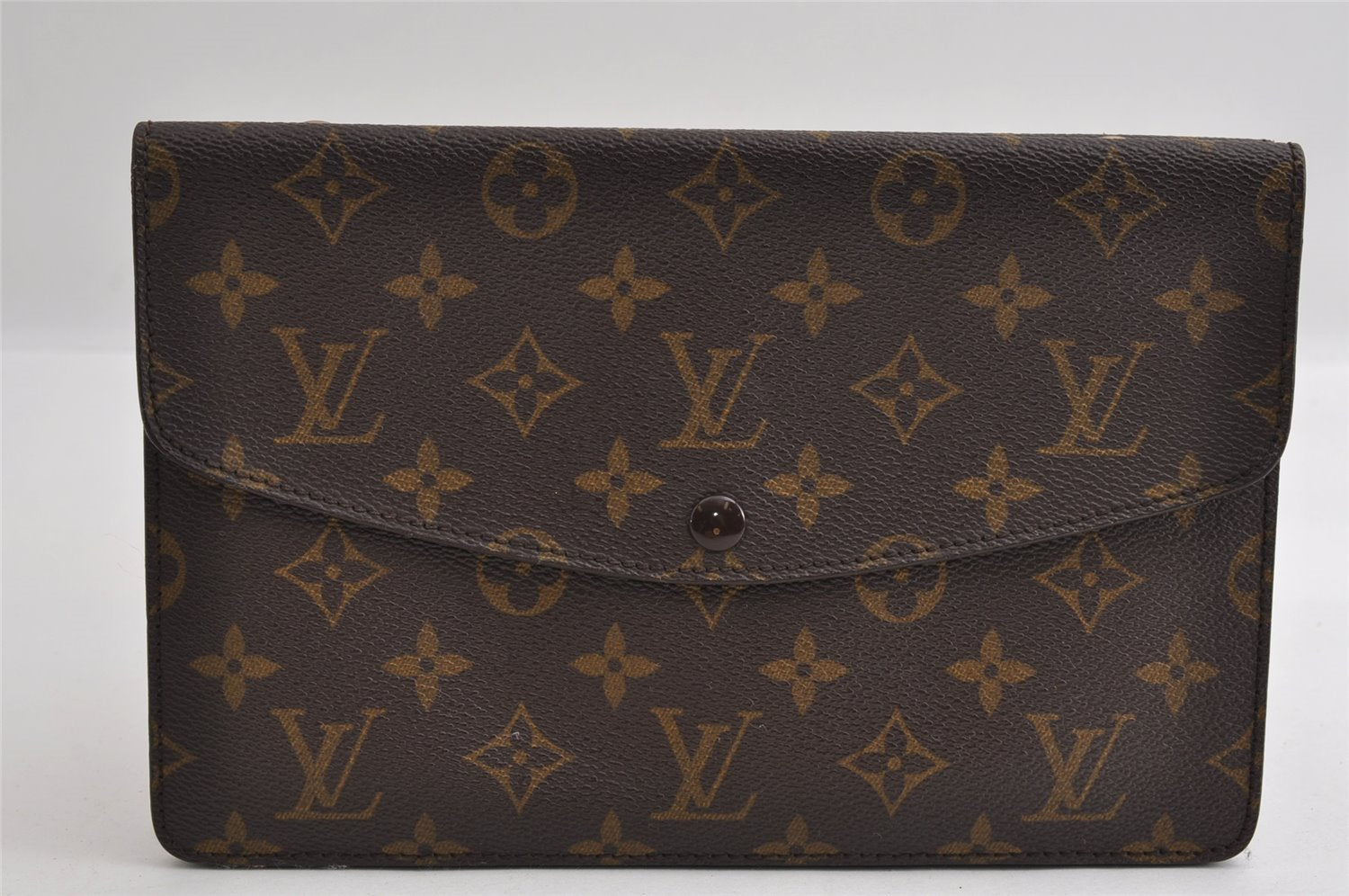 Auth Louis Vuitton Monogram Pochette Double Rabat Clucth Bag M51815 Junk 3990I