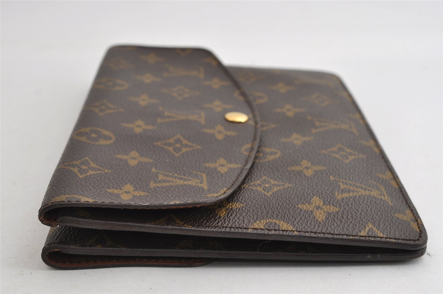 Auth Louis Vuitton Monogram Pochette Double Rabat Clucth Bag M51815 Junk 3990I