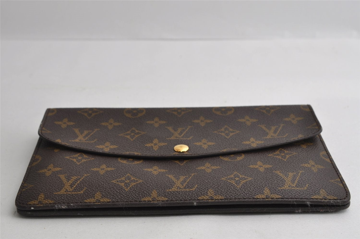 Auth Louis Vuitton Monogram Pochette Double Rabat Clucth Bag M51815 Junk 3990I