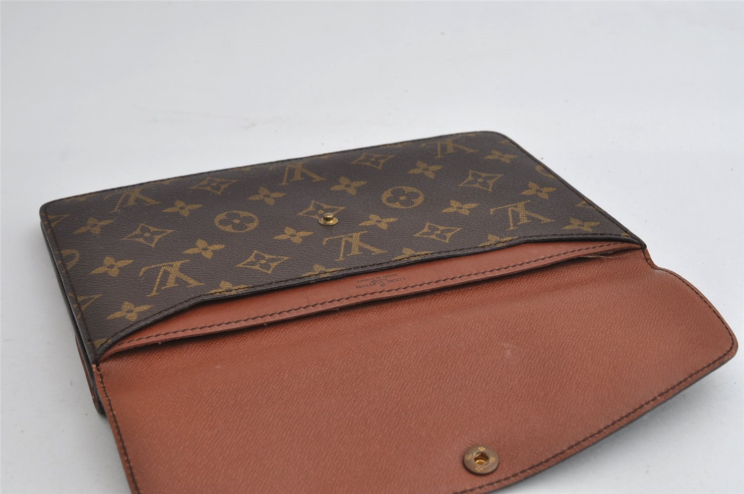 Auth Louis Vuitton Monogram Pochette Double Rabat Clucth Bag M51815 Junk 3990I