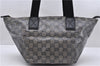 Authentic GUCCI GG Crystal Shoulder Tote Bag PVC Leather 131228 Black Gold 3991D