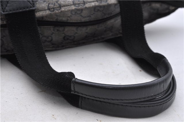 Authentic GUCCI GG Crystal Shoulder Tote Bag PVC Leather 131228 Black Gold 3991D