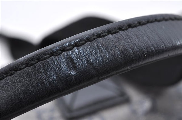 Authentic GUCCI GG Crystal Shoulder Tote Bag PVC Leather 131228 Black Gold 3991D