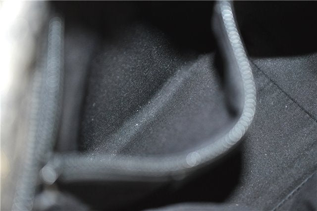 Authentic GUCCI GG Crystal Shoulder Tote Bag PVC Leather 131228 Black Gold 3991D